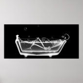 X-Ray Skeleton B&W Bath Time Poster (Vorne)
