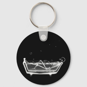 X-Ray Skeleton B&W Bath Time Schlüsselanhänger