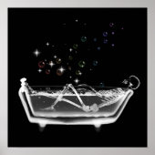 X-Ray Skeleton Bath - B&W Rainbow Poster (Vorne)