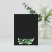 X-Ray Skeleton Bath Black Green Postkarte (Stehend Vorderseite)
