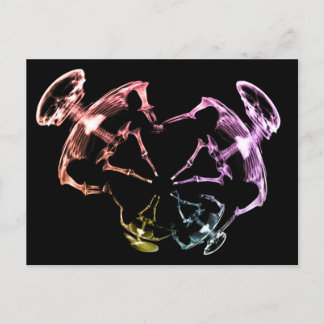 X-Ray Skeleton Familie 3 Postkarte