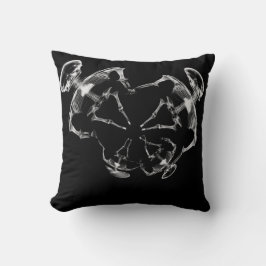 X-Ray Skeleton Family B&W Kissen