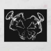 X-Ray Skeleton Family B&W Postkarte (Vorderseite)