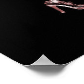 X-RAY SKELETON FRAU & BABY CARRIAGE - RED POSTER (Ecke)