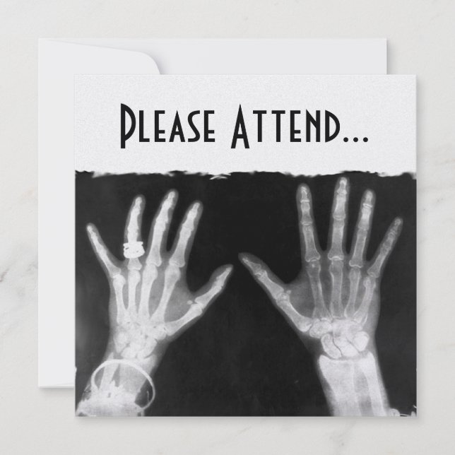 X-Ray Skeleton Hands & Schmuck - B&W (Vorderseite)