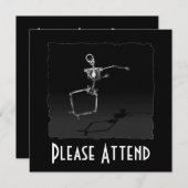 X-RAY SKELETON JOY LEAP B&W EINLADUNG (Vorne/Hinten)