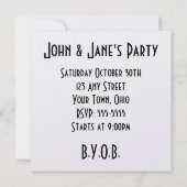 X-RAY SKELETON JOY LEAP B&W EINLADUNG (Rückseite)