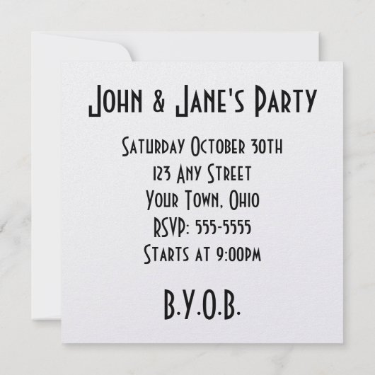 X-RAY SKELETON JOY LEAP B&W EINLADUNG (Rückseite)