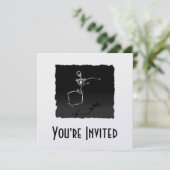 X-RAY SKELETON JOY LEAP B&W EINLADUNG (Stehend Vorderseite)