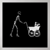 X-Ray Skeleton Mama & Baby - Original B&W Poster (Vorne)