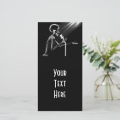 X-RAY SKELETON SINGING ON RETRO MIC - B&W (Stehend Vorderseite)