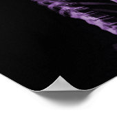 X-RAY SKELETON SINGING ON RETRO MIC - LILA POSTER (Ecke)