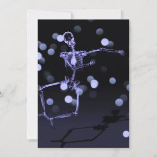 X-Ray Skeleton tanzen - Tief Lila Einladung