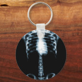 X-RAY SKELETON TORSO RIBS BLAUE SCHLÜSSELANHÄNGER (Vorderseite)