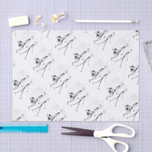 X-Ray Skeleton Tourist Couple Seidenpapier (Handwerk)