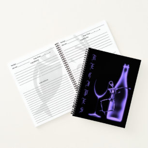 X-Ray Skeleton Weinflasche Rezept Buch - Indigo