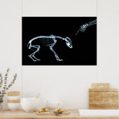 X-Ray Skeletons Blue Bad Dog Poster (Küche)
