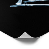 X-Ray Skeletons Blue Bad Dog Poster (Ecke)