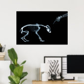 X-Ray Skeletons Blue Bad Dog Poster (Heimbüro)