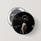 X-Ray Skeletons Midnight Stroll Black Sepia Button (Vorne & Hinten)