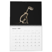 X-Ray Skeletons Midnight Stroll Black Sepia Kalender (Jan 2027)