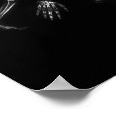 X-Ray Skeletons Mitternachtsspaziergang - B&W & Ra Poster (Ecke)
