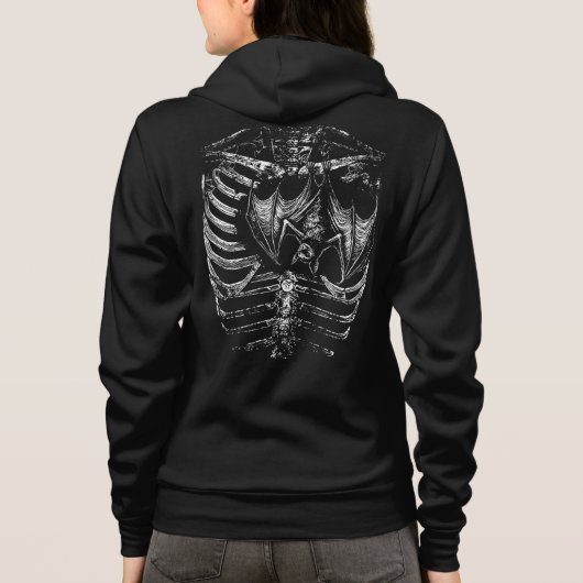 X-Ray Skelett Korpus mit Fledermaus Hoodie (Rückseite)