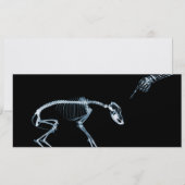 X-Ray Skelette Blue Bad Dog lädt ein Einladung (Vorne/Hinten)