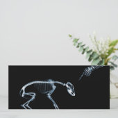 X-Ray Skelette Blue Bad Dog lädt ein Einladung (Stehend Vorderseite)
