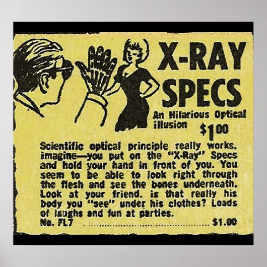 X-Ray Specs! Bekleidung (Art) Poster (Vorne)