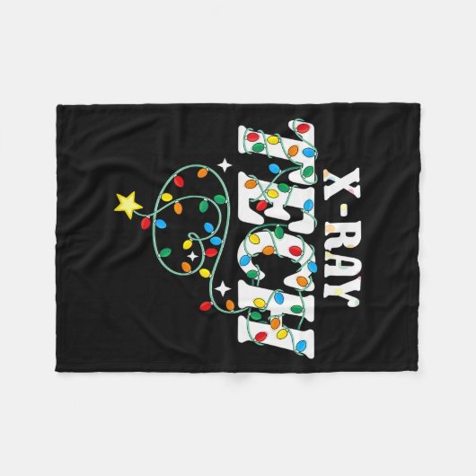 X-ray Tech Christmas Radiologic Technologist Techs Fleecedecke (Vorderseite (Horizontal))