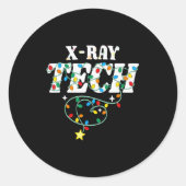 X-ray Tech Christmas Radiologic Technologist Techs Runder Aufkleber (Vorderseite)