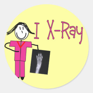 X-Ray Tech-Geschenke Runder Aufkleber