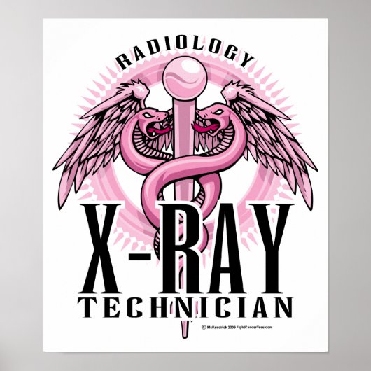 X-Ray Tech Pink Caduceus Poster (Vorne)