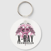 X-Ray Tech Pink Caduceus Schlüsselanhänger (Vorderseite)