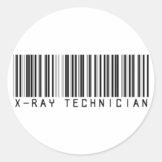 X-Ray Technician Bar Code Runder Aufkleber (Vorderseite)