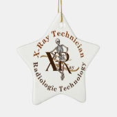 X Ray Technician Circle Brown Keramik Ornament (Rechts)