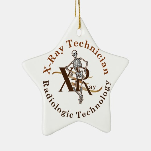 X Ray Technician Circle Brown Keramik Ornament (Rechts)