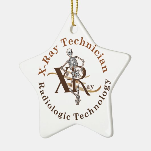 X Ray Technician Circle Brown Keramik Ornament (Links)