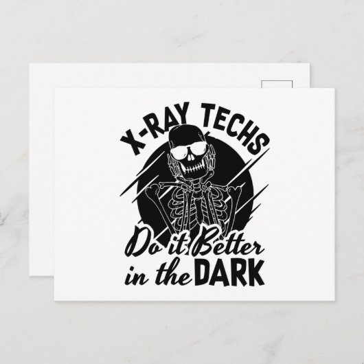 X-Ray Techs machen es in der dunklen Radiologie be Postkarte (Vorne/Hinten)