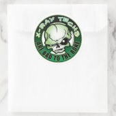 X-Ray-Techs: schlecht zum Knochen Runder Aufkleber (Tasche)