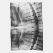 X-Ray Teeth Mouth Smile Schwarz-Weiß Geschirrtuch (Vertikal)