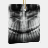 X-Ray Teeth Mouth Smile Schwarz-Weiß Keramikornament (Rechts)