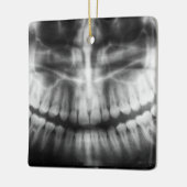 X-Ray Teeth Mouth Smile Schwarz-Weiß Keramikornament (Links)