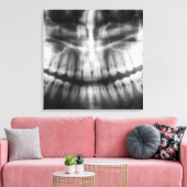 X-Ray Teeth Mouth Smile Schwarz-Weiß Leinwanddruck (Insitu (Wohnzimmer))