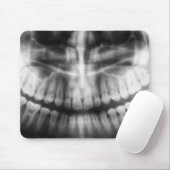 X-Ray Teeth Mouth Smile Schwarz-Weiß Mousepad (Mit Mouse)
