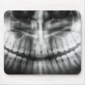 X-Ray Teeth Mouth Smile Schwarz-Weiß Mousepad (Vorne)