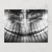 X-Ray Teeth Mouth Smile Schwarz-Weiß Postkarte (Vorderseite)