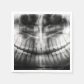 X-Ray Teeth Mouth Smile Schwarz-Weiß Serviette (Vorderseite)