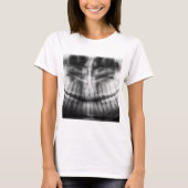 X-Ray Teeth Mouth Smile Schwarz-Weiß T-Shirt (Vorderseite)